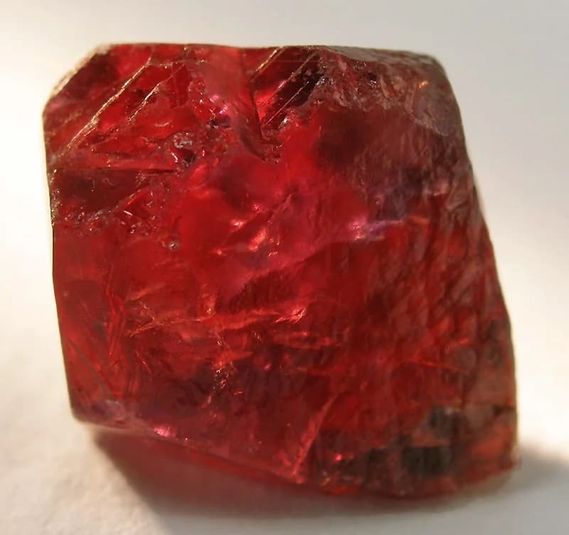 Ruby gemstone specimen
